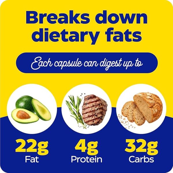Enzymedica Lypo Gold, Digestive Enzymes for Fat Digestion, Offers Fast Acting Gas & Bloating Relief, 120 Count - Image 5