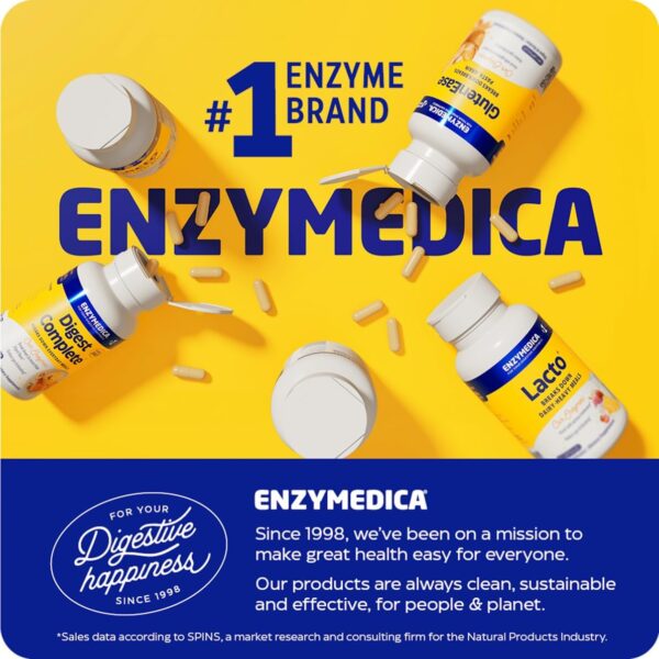 Enzymedica Lypo Gold, Digestive Enzymes for Fat Digestion, Offers Fast Acting Gas & Bloating Relief, 120 Count - Image 8