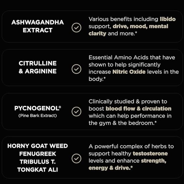 21,800mg Testosterone Booster for Men 8X Strength w. Ashwagandha, Tongkat Ali, Pycnogenol, Tribulus - Total T Testosterone Supplement for Men Male Enhancing Libido Test Booster + Muscle Builder Pills - Image 5