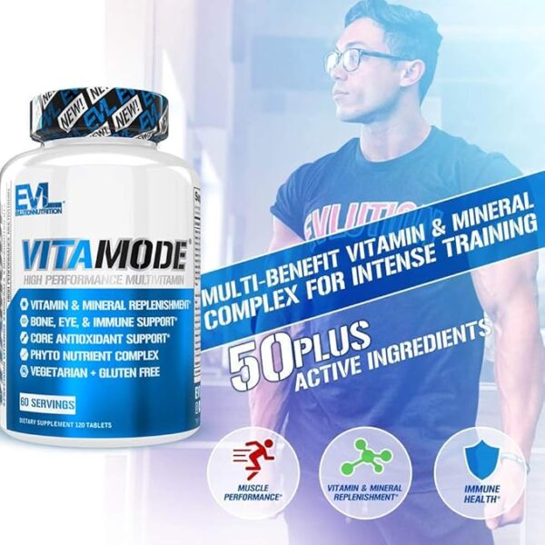 EVL Advanced Daily Multivitamin - Men's Multivitamin with Essential Minerals Phytonutrient Complex and VitaMode Active Mens Vitamins for Energy with Lycopene for Muscle Bone and Immune Support - Image 3