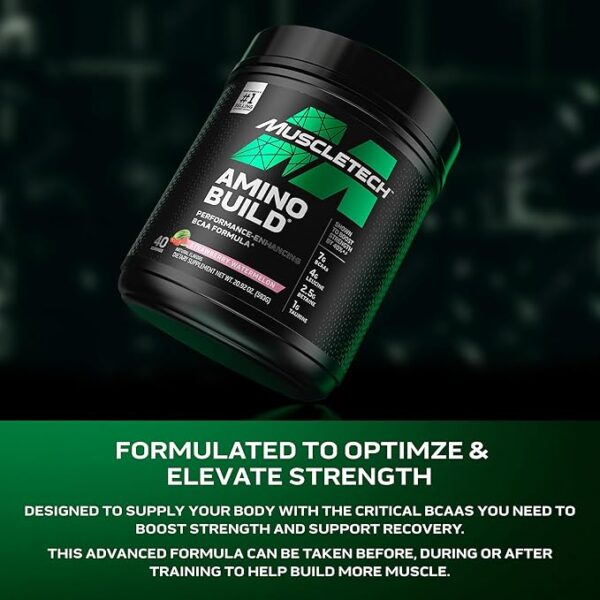 MuscleTech BCAA Powder for Men & Women, Strawberry Watermelon - Amino Acids Nutritional Supplement with Electrolytes for Energy, Muscle Gain & Recovery - Sugar-Free Gym Pre-Workout - 40 Servings - Image 3