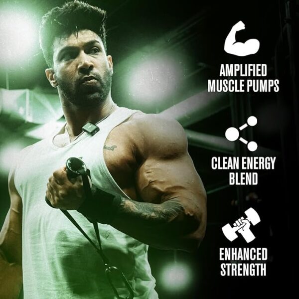 Jacked Factory NITROSURGE Pre Workout Supplement - Energy Booster, Instant Strength Gains, Clear Focus & Intense Pumps - NO Booster & Powerful Preworkout Energy Powder - 30 Servings, Blue Raspberry - Image 3