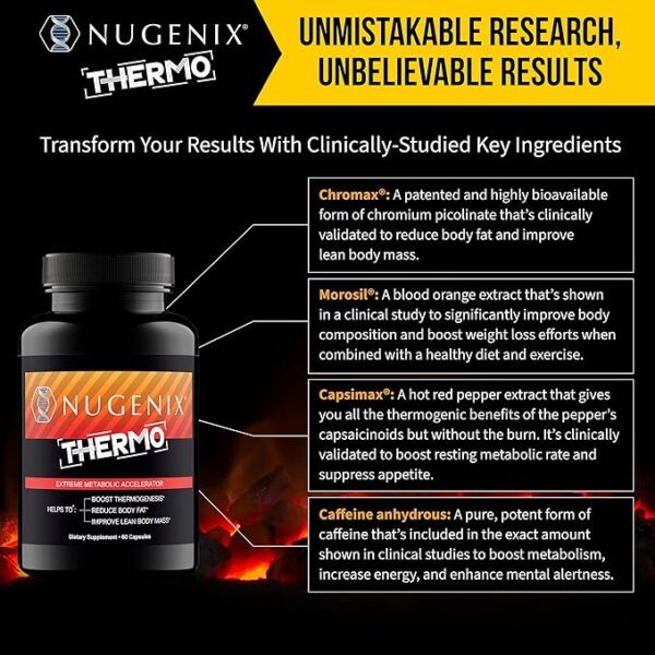 Nugenix Thermo - Thermogenic Fat Burner Supplement Pills for Men, Extreme Metabolic Accelerator, 42 Count - Image 5