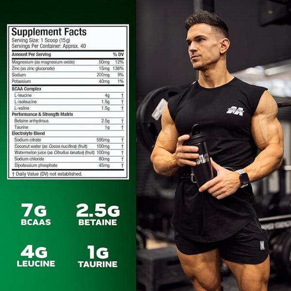 MuscleTech BCAA Powder for Men & Women, Strawberry Watermelon - Amino Acids Nutritional Supplement with Electrolytes for Energy, Muscle Gain & Recovery - Sugar-Free Gym Pre-Workout - 40 Servings - Image 4