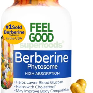 Berberine - High Absorption - 2200mg Equivalent - Herbal Supplement - Lower Blood Glucose - Helps Cholesterol - 60 Capsules