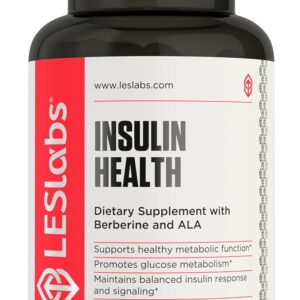 LES Labs Insulin Health – Metabolic Health and Support, Lipid & Carbohydrate Metabolism – Berberine, Chromium, Olive Leaf, Alpha Lipoic Acid & Vanadium – Non-GMO Supplement – 60 Capsules
