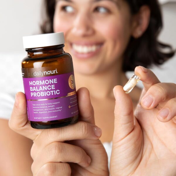 Daily Nouri Hormone Balance Probiotic for Women | Capsules for PCOS, Vaginal pH, Yeast Balance, Skin Health, Digestion & Immunity | 7 Probiotic Strains & Vegan Ahiflower Omega Oil | 30-Day Supply - Image 7
