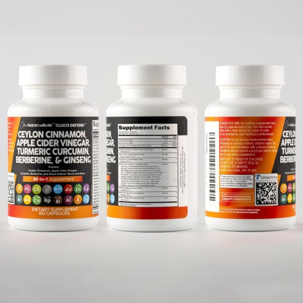 Clean Nutraceuticals Ceylon Cinnamon Turmeric Apple Cider Vinegar Ginseng Berberine Plus Bitter Melon Gymnema Milk Thistle Fenugreek - Image 8