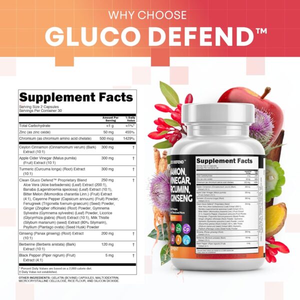 Clean Nutraceuticals Ceylon Cinnamon Turmeric Apple Cider Vinegar Ginseng Berberine Plus Bitter Melon Gymnema Milk Thistle Fenugreek - Image 6