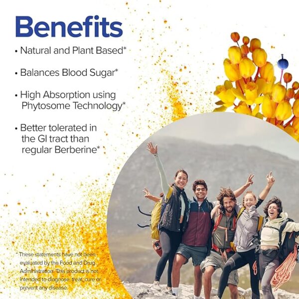 Berberine - High Absorption - 2200mg Equivalent - Herbal Supplement - Lower Blood Glucose - Helps Cholesterol - 60 Capsules - Image 4