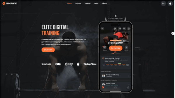 SHRED - Home and Gym Workouts App